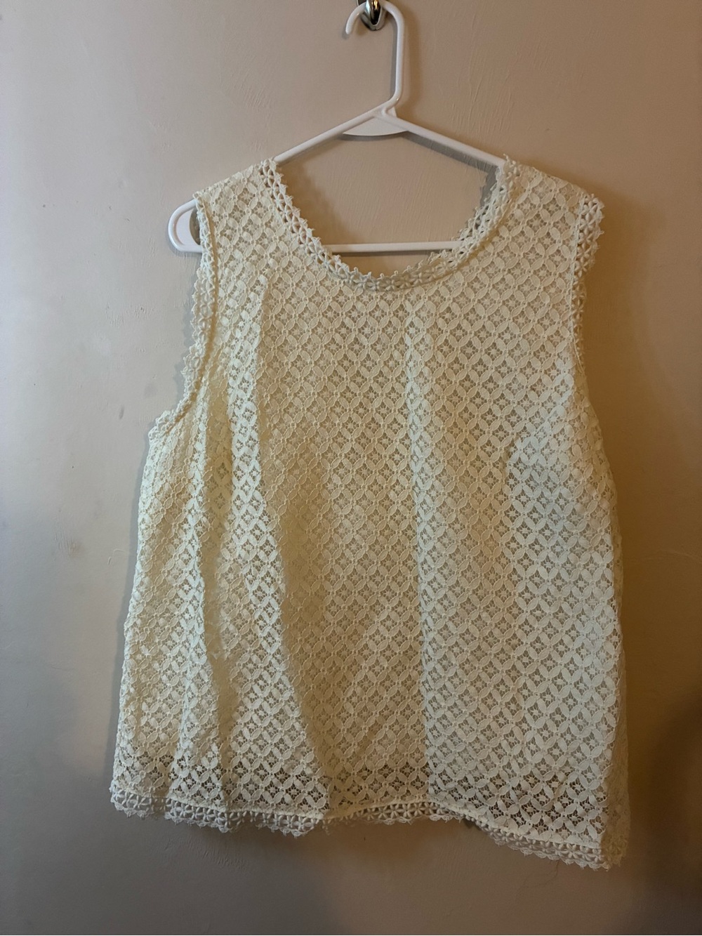 Merona Cream Lace Tank Top